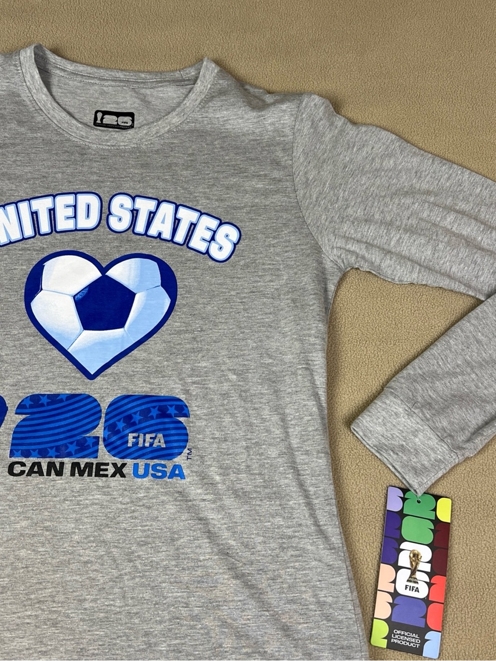 Fifa World Cup 2026 Long Sleeve T-Shirt. Team USA! Cotton Blend. Women's Sz M